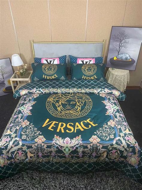 fake versace bedspread|Versace style bedroom set.